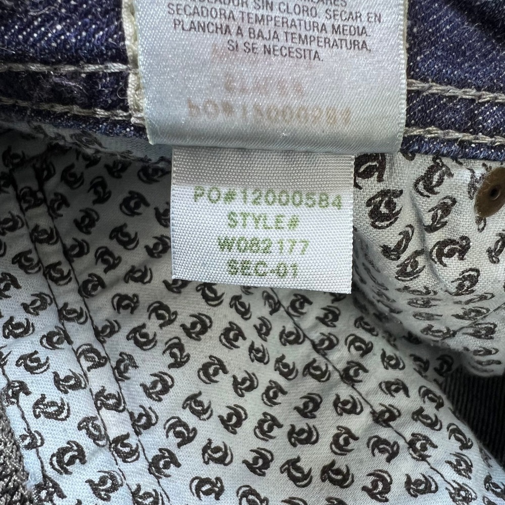 Taverniti So Jeans Janis Punk Women Size 29 Dark Blue Distressed Low Rise Flare - Picture 4 of 13